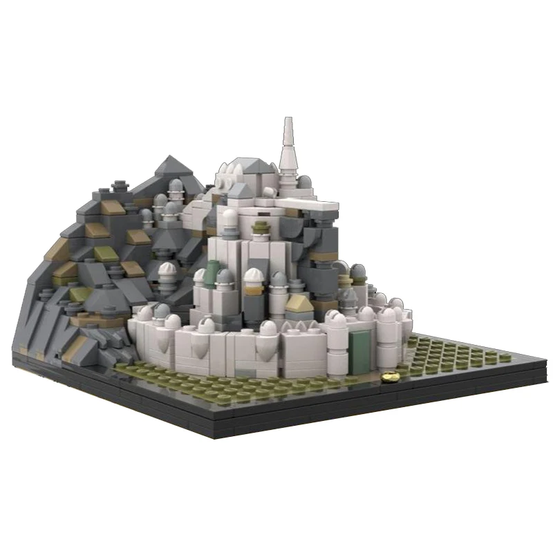 

MOC City Skyline Buildings Minas Tirith Magic Castle lotr House Education Architecture Building Blocks Bricks Toys for kids gift