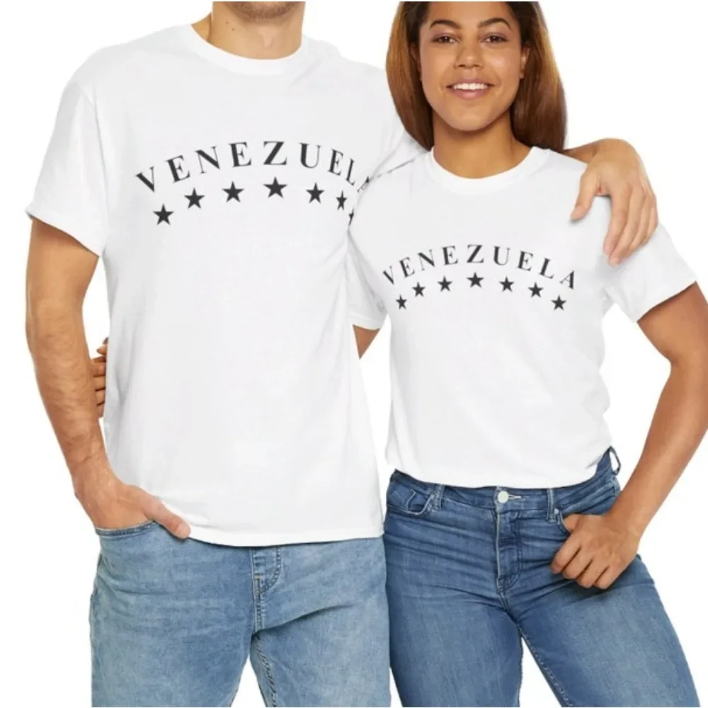 Venezuela High Quality Graphic Women T-Shirt Hasta El Final Shirt Venezuela Libre Men Cotton Shirt 7 Stars Printed T-shirts