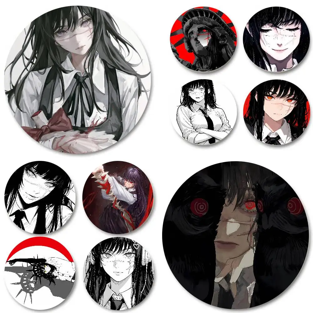 Cool Girl Yoru Badge Button Pin Anime Chainsaw Man Hot Round Brooches for Backpack Jewelry Accessories Lapel Badges Toys Gifts