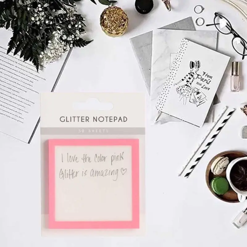 ملاحظات لاصقة لامعة، ملاحظات لاصقة شفافة، دفاتر ملاحظات مكتبية إبداعية، لوازم الدراسة، هدايا مثالية للعودة إلى المدرسة #4