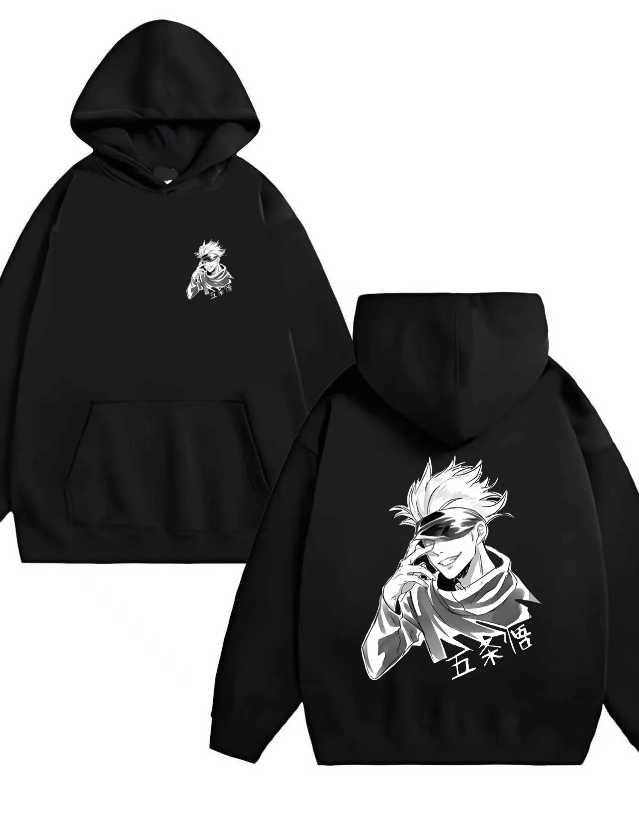 سويت شيرت بقلنسوة للخدمة الشاقة 330G أحدث سترة بقلنسوة مطبوعة بشخصية أنيمي لعام 2025