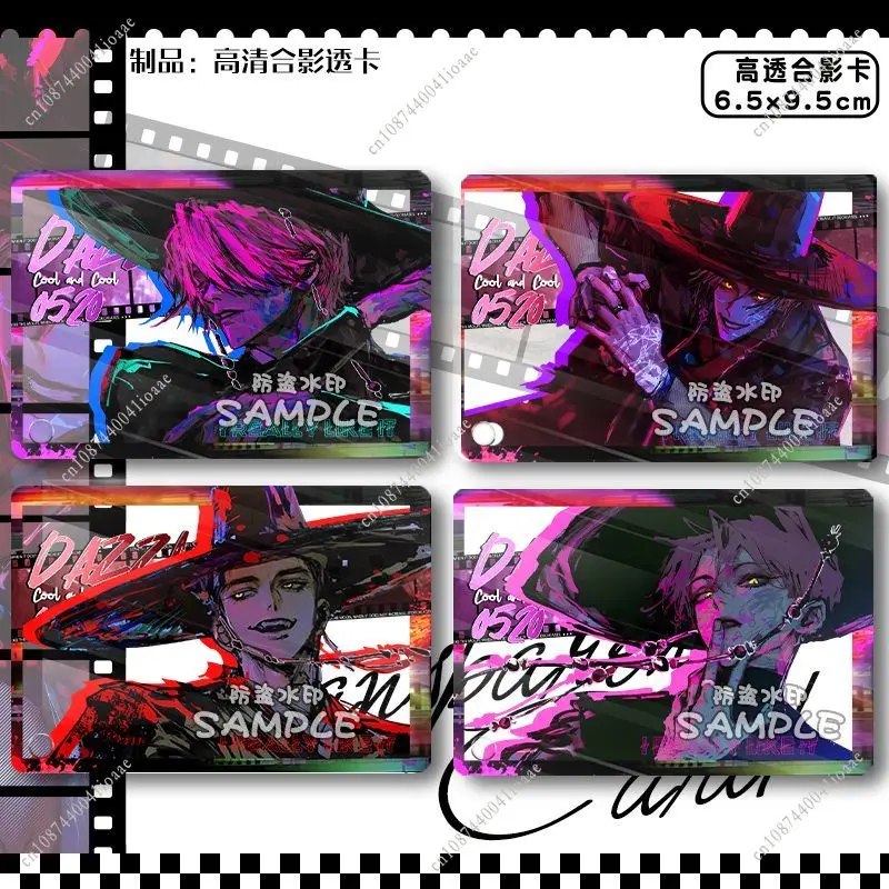 การ์ดอะคริลิคใสลายตัวละคร KPop Demon Hunter Saja Boys ขนาด 6.5x9.5 ซม. ใช้เป็นพวงกุญแจ ของตกแต่งกระเป๋า ของขวัญ