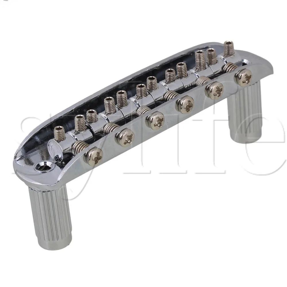 Guitar Bridge Tune Tailpiece Tune-O-Matic Set Chrome Plated for 6 Strings Guitar