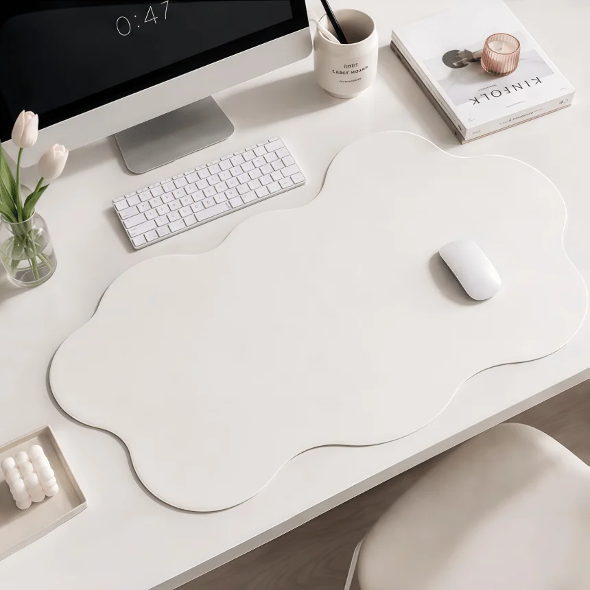 Desk Mat,Oversized Cloud Edge Anti-Slip Desktop Protector. Fits Office,Gaming,Nail Stations Great Back-To-School
