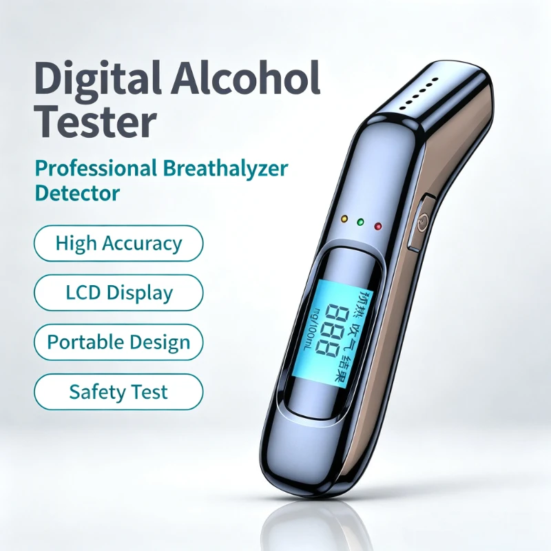 Laiben Digital Alcohol Tester Portable Breathalyzer High Accuracy Breath Alcohol Detector Driving Safety Test Tool
