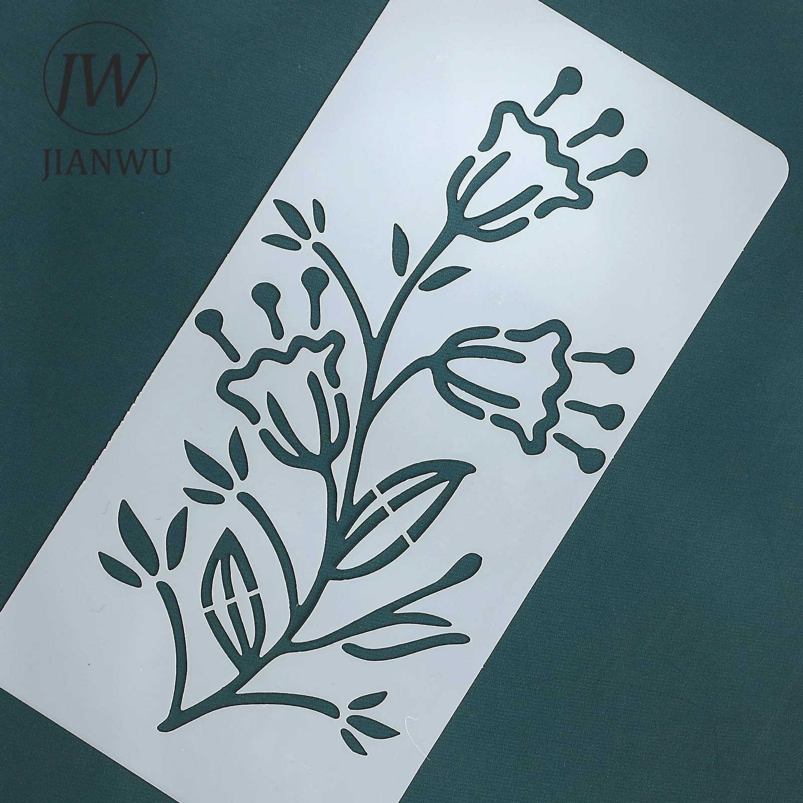 JIANWU 18 قطعة زهرة نباتية عتيقة مادة المناظر الطبيعية المجوفة قالب اللوحة الكولاج ختم الإبداعية لتقوم بها بنفسك غير المرغوب فيه مجلة القرطاسية #5