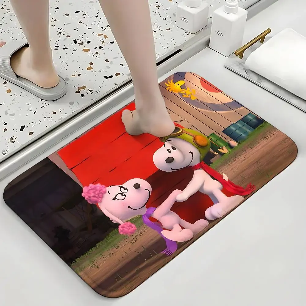 Cute S-Snoopys Floor Mats Home Laundry Rug Carpet For Living Room Decor Lounge Area Anti-slip Foot Mat Entrance Doormat view 6