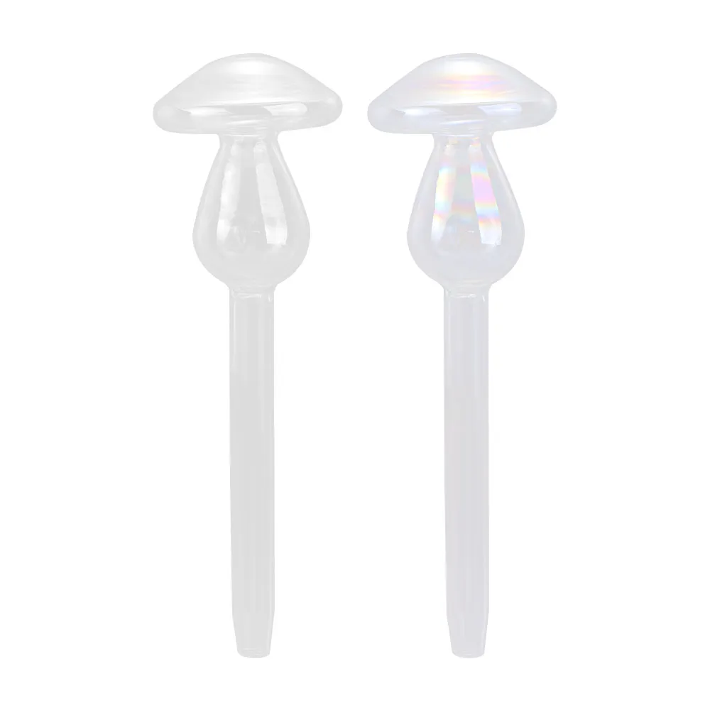 Mushroom Shape Plant Watering Glass Globes Glass Rainbow Mushroom Automatic Watering Device Self Watering