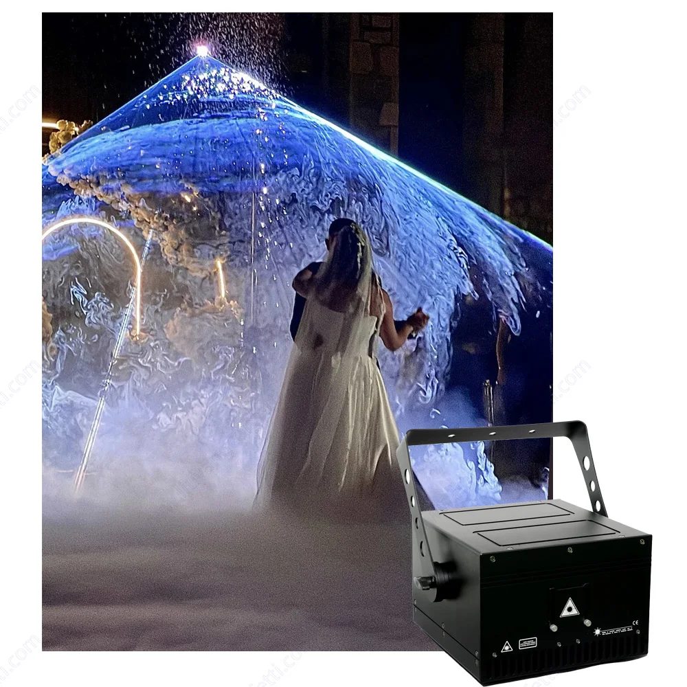 Imagem -02 - Led Rgb Animação Casamento Laser Mostrar Feixe Discoteca Palco dj Luz Laser Máquina de Neve Projetor Casamento Mariage Sfx 2w 3w 5w 10w 15w