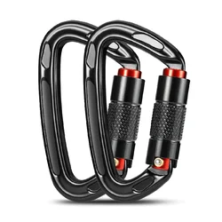 2/4 Stuks Auto Lock Karabijnhaak D-Vormige Klimmen Gesp Outdoor Bergbeklimmen Speleologie Rotsklimmen Veiligheid Master Schroef haak