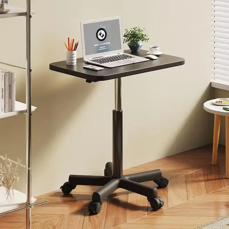 

Simple and Modern Wheel Lift Table Movable Standing Workbench Home Office Computer Desk Sofa Bedside Small Side Table