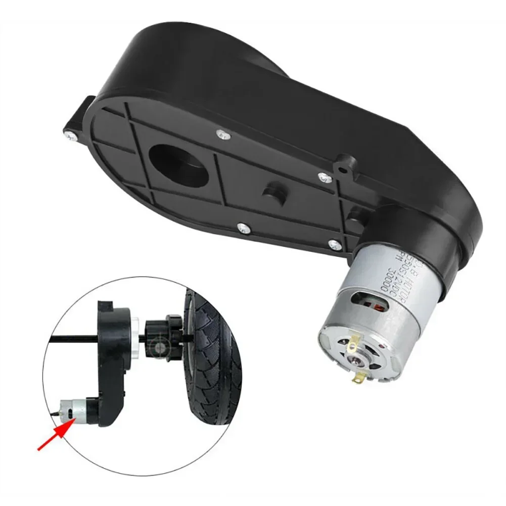 RS390 RS550 Electric Gearbox 12V 1200020000RPM Metal Intermediate Gear Suitable for Kids Car Toy Noise Reducing Black