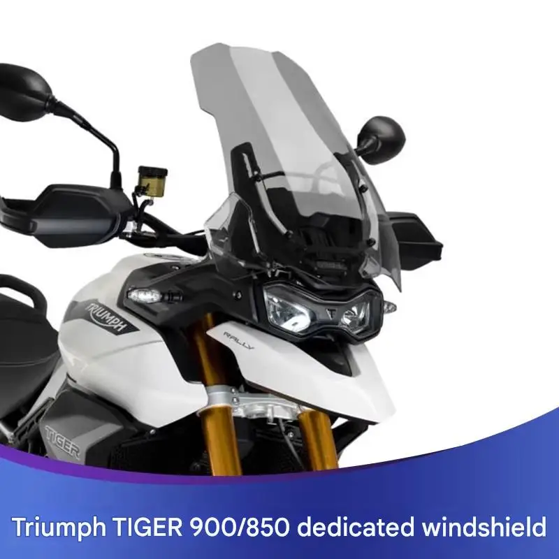 FOR Tiger900/850 Universal Modified Windshield with curved flow guiding design effectively reducing wind noise the helmet during