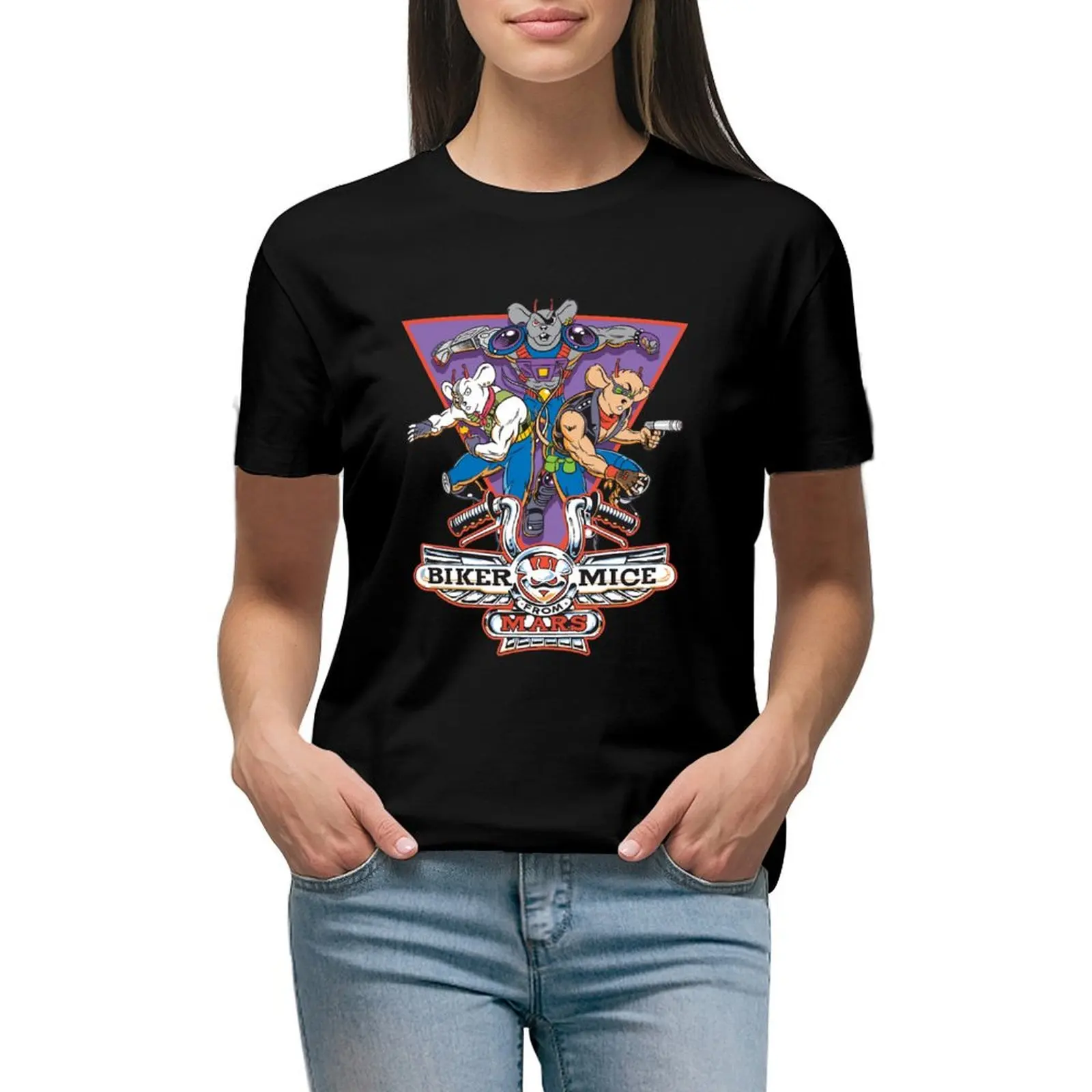 Biker warriors T-shirt kawaii clothes tops T-shirt Women