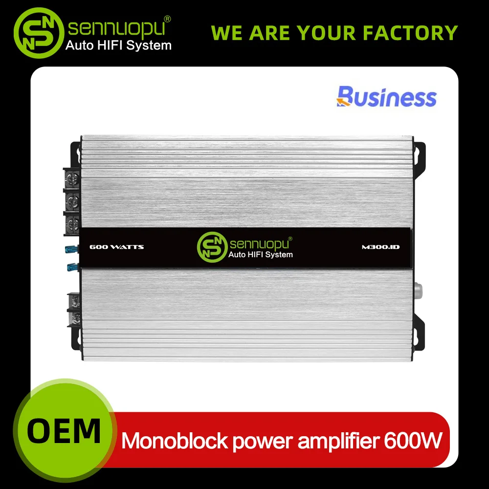 

Sennuopu M300.1D Monoblock Amplifier Car Sound Amplifier Class D Subwoofer Audio Processors for Car 300W