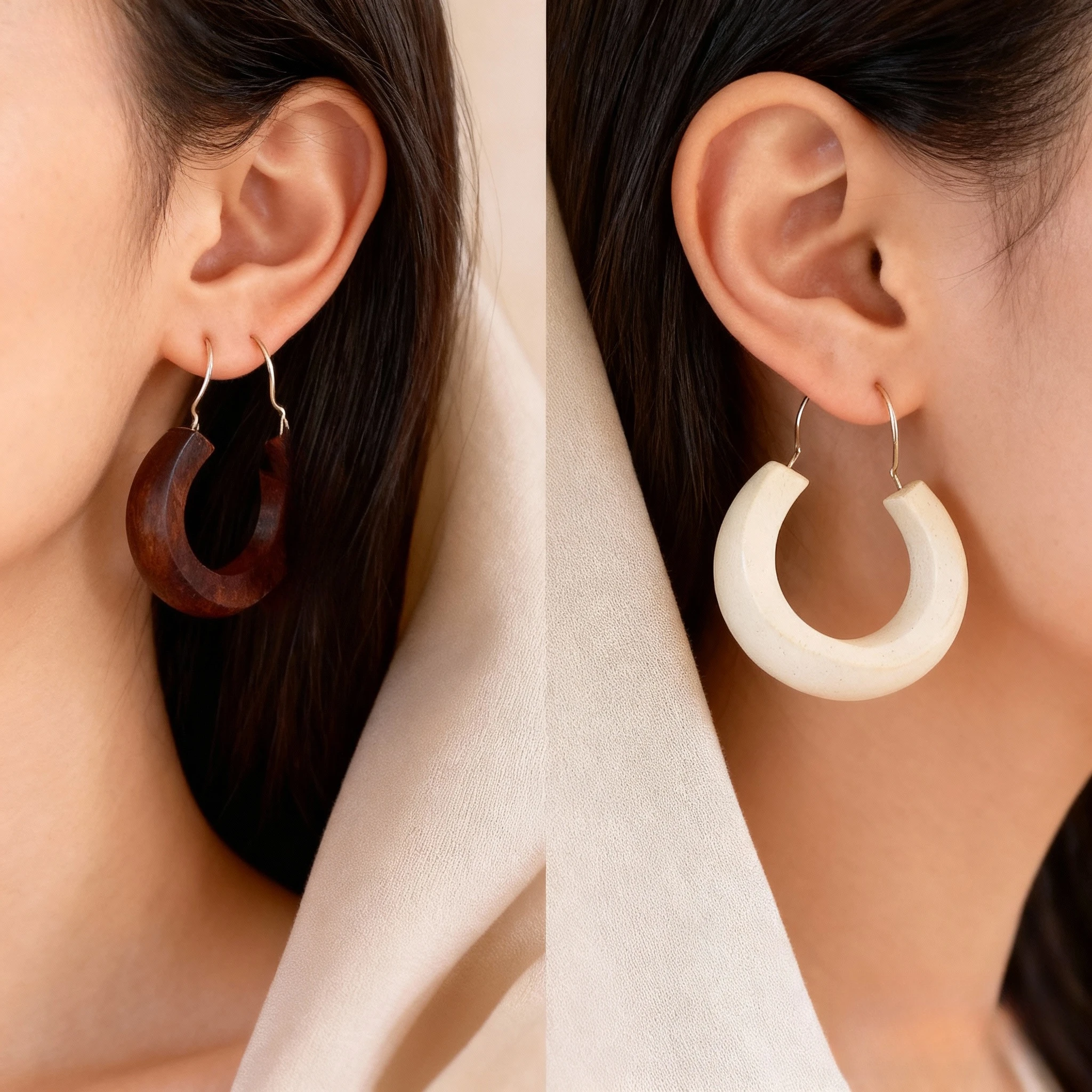 أقراط على شكل حرف C تصميم أنيق وخواتم أذن أنيقة وفريدة من نوعها ومتعددة الاستخدامات ومجوهرات مناسبة للنساء 2026 أكريليك كوري #3