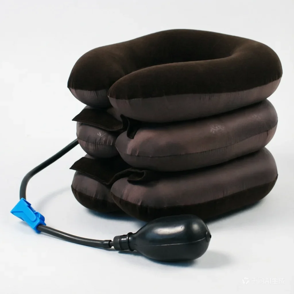 Portable Inflatable U-Shaped Neck Massager Cervical Support Pillow Manual Stretching Physical Therapy Neck Support for Relief