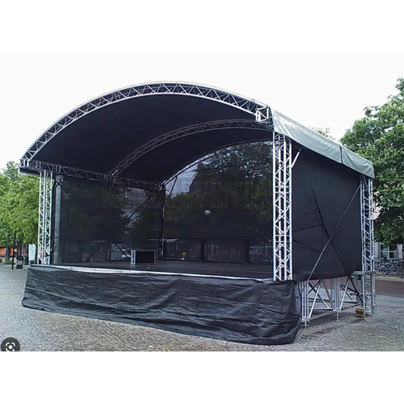 【Direct Factory Sale】Outdoor Aluminum Lighting Truss Stage Truss With Arc Roof For Concert Exhibition Events Shows