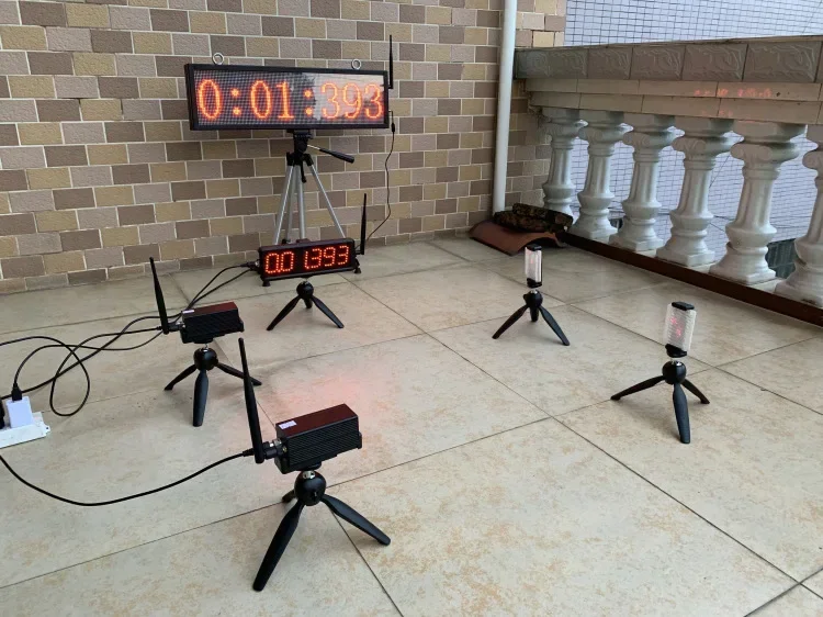 Timer laser wireless da corsa allenamento militare sprint test di fitness fisico temporizzazione sportiva display sincrono a grande schermo remoto