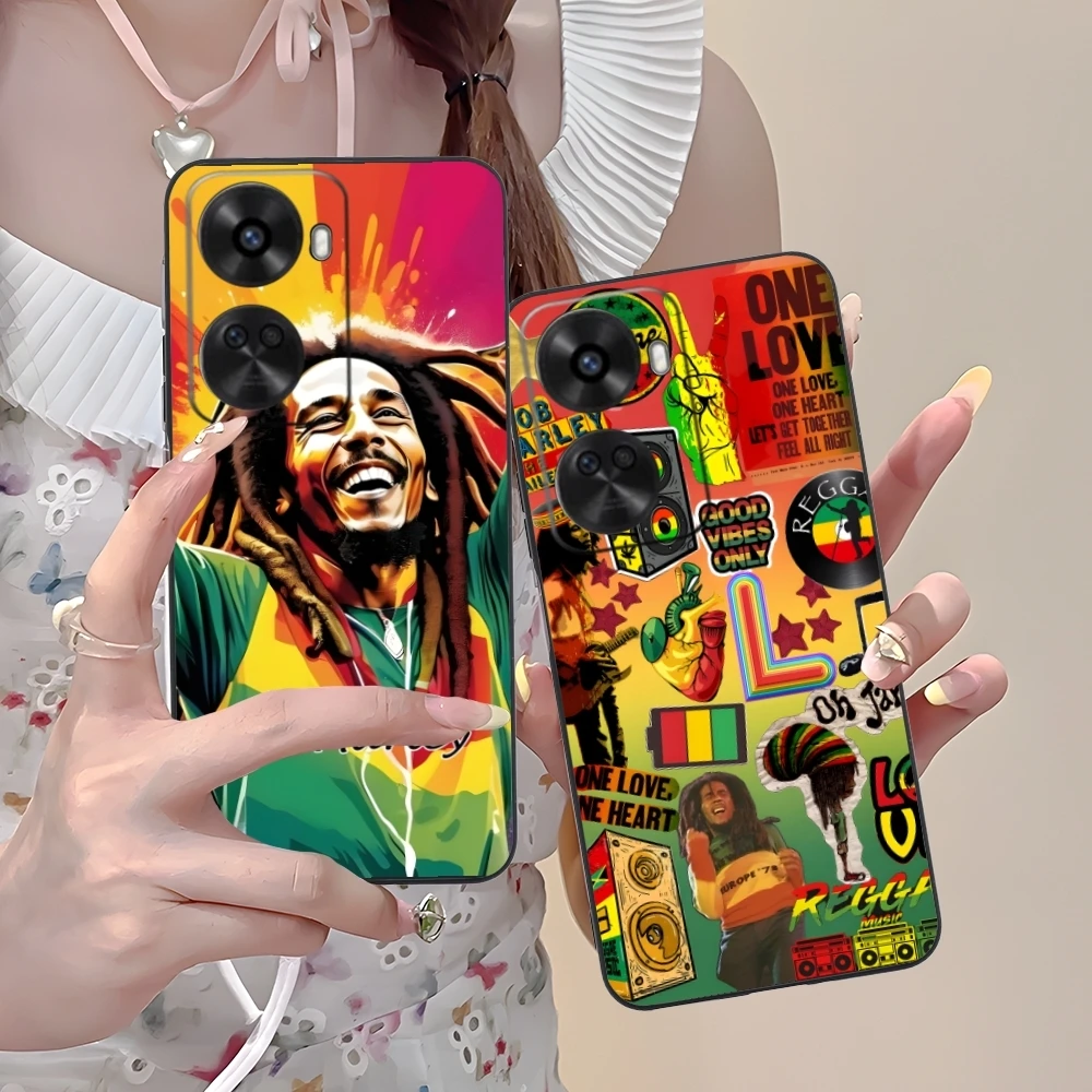 Reggae Bob Marley Mobile Cell Phone Case for Huawei Nova 12 11 10 9 8 7 Pro SE 5G Black Soft Phone Cover Shell