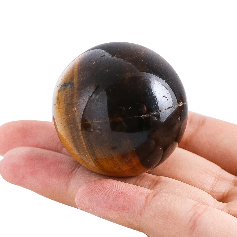 

40mm Tiger Eye Ball Paperweight Stone Desktop Decorations Magic Energy Meditation Healing Ball Study Room Decorative Items