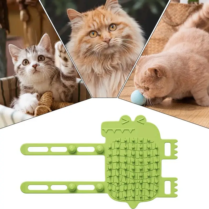 Silicone Adjustable Pet Brush Cat Corner Groomer Massage Combs Pet Face Scratcher for Itching Relieving Removing Loose Hair