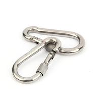 1PC Spring Snap Carabiner M4 M5 M6 M8 M10 304 Stainless Steel Quick Link Lock Ring Hook High Quality Shackle Chain Fastener Hook