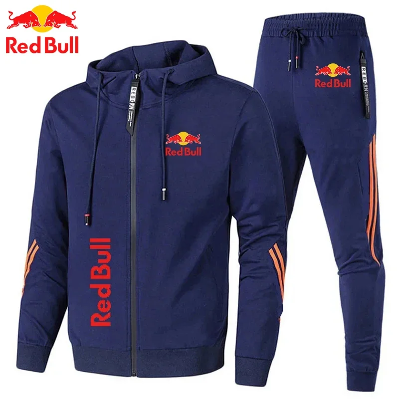 

Red Bull Logo Men's Hoodie Set 2-Piece Sets Red Bull Printed Jacket Men's Fashion Simple Hoodie Coat Red Bull Sportswear Suits