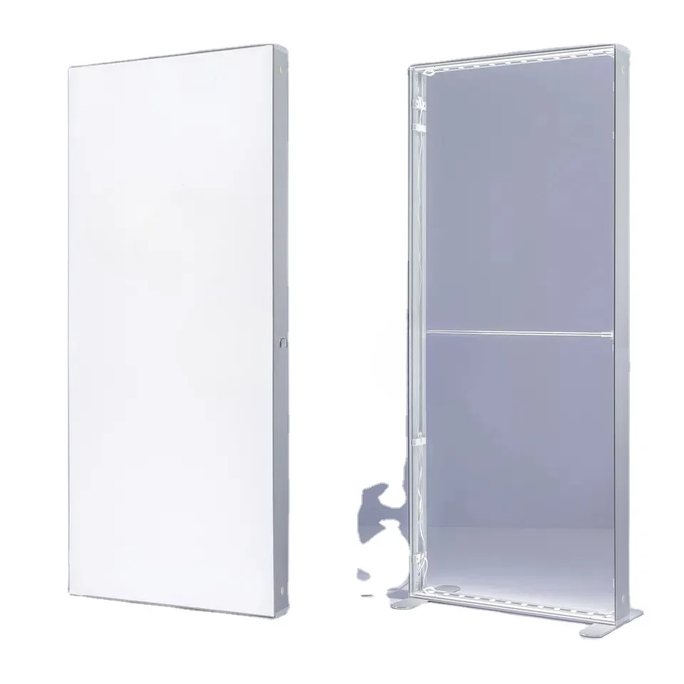 Customization design aluminum frame illuminated fabric standing led light box for advertising