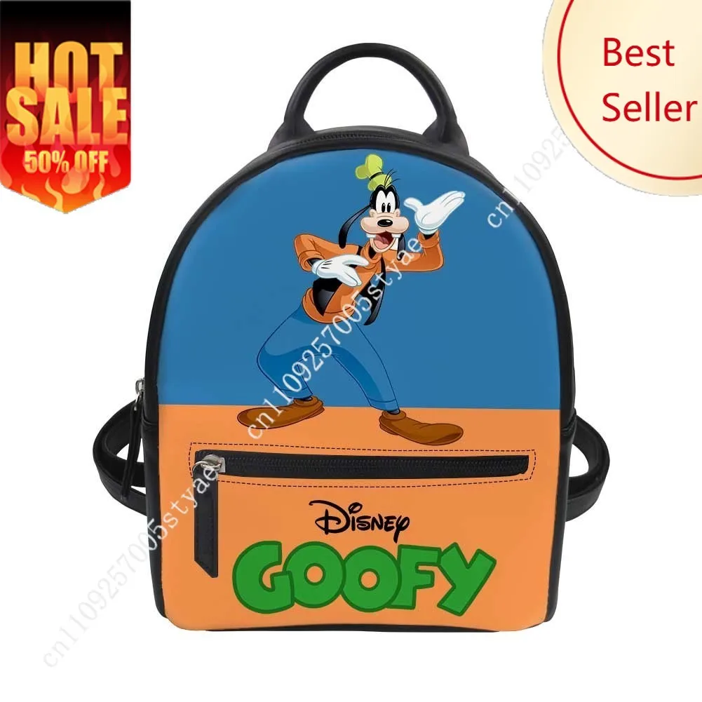

Goofy Backpack Disney Cartoon Decorate Leather Bags Design Your Photo Logo Text Party Holiday Custom Gifts