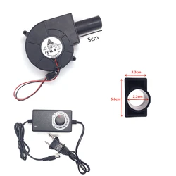 Nouveau BFB1012VH DC12V 1.8A 9733 9cm Ventilateur centrifuge centrifuge à volume d'air élevé avec adaptateur d'alimentation de régulation de vitesse de conduit d'air