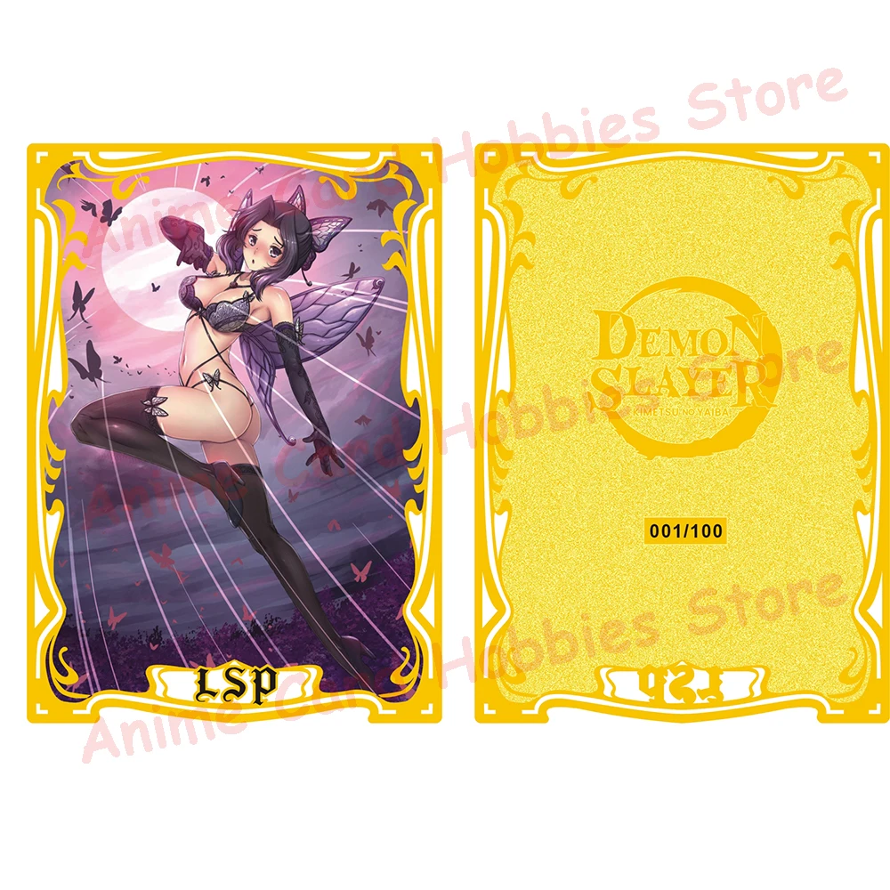 New Goddess Story MSR LSP Waifu Metal Card Tifa Lockhart Yor Gorger Makima Rem Power Anime Girl Bikini Metal Card Kids Toy Gift