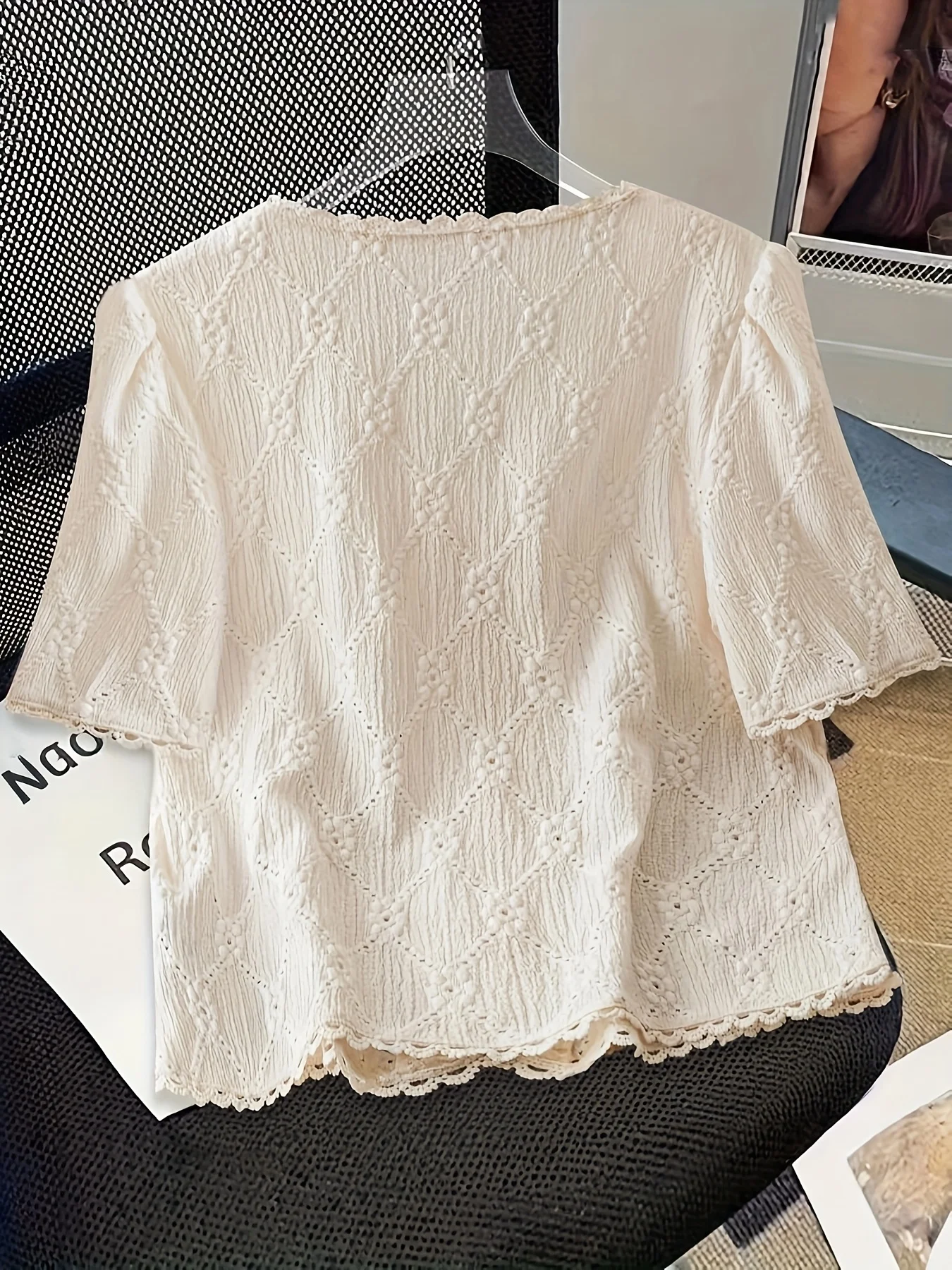 Women's Commuter Simple Solid Color Short Sleeve Shirt, Casual Fashion
