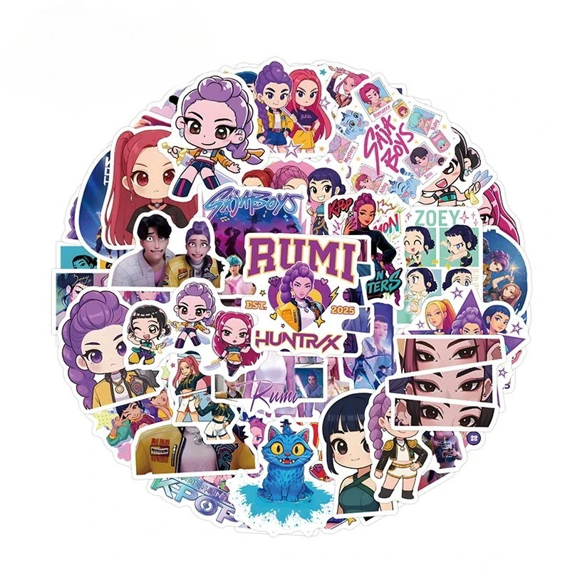 جديد 55-110 قطعة K-POP شيطان الصيادين ملصق فيلم التلفزيون الطرفية الكمبيوتر ملصقات الزخرفية مقاوم للماء لعبة من الفينيل هدايا الأطفال #3