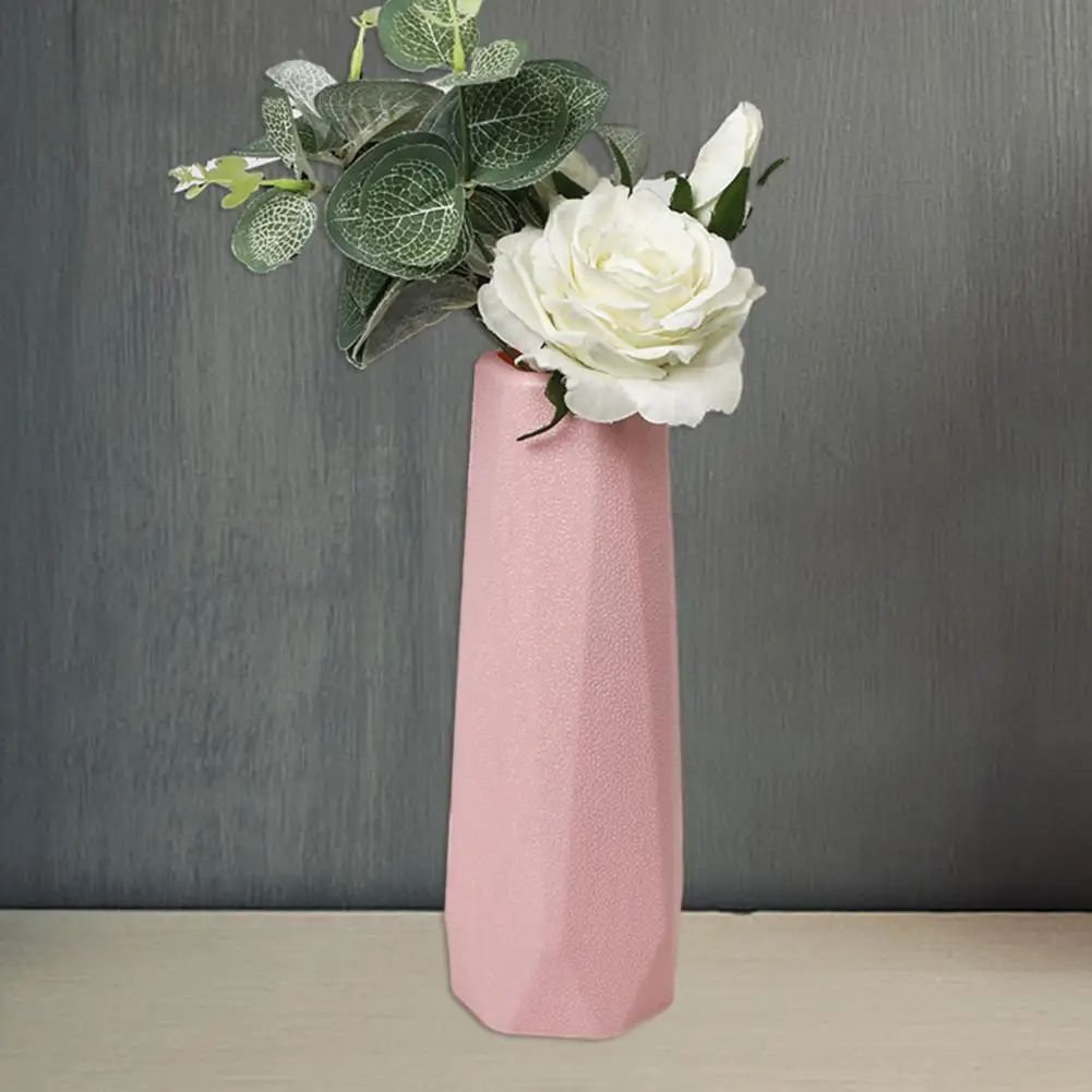 

Pe Material Vase Modern Nordic Style Plastic Vase Origami Flower Pot for Living Room Decor Flower Arrangement