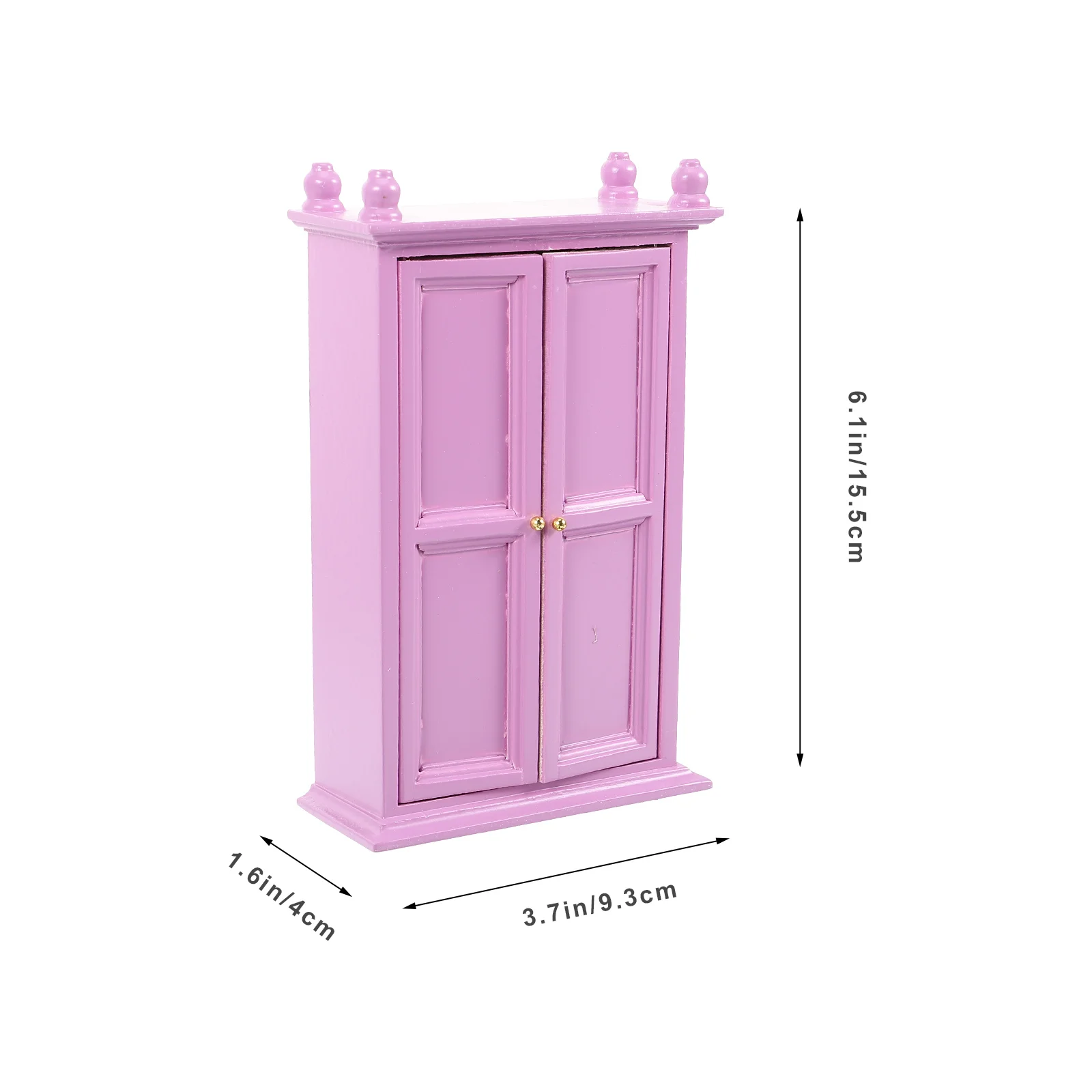 Miniture House Furniture DIY Wooden Ornaments Dollhouse Furnitures Purple Micro Scene