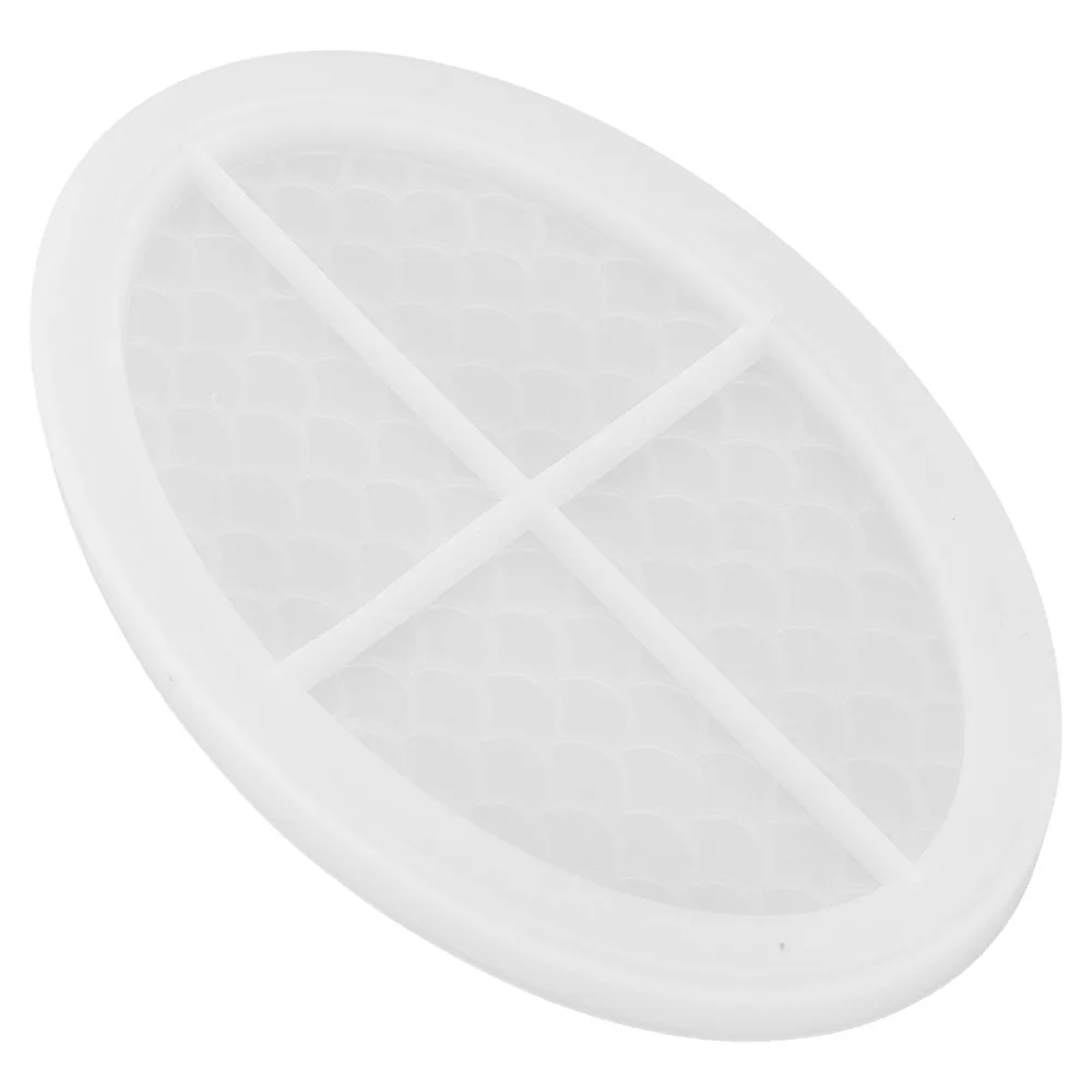 

Силиконовая форма для литья из эпоксидной смолы с дизайном рыбьей чешуи, мягкая, легко извлекаемая, белая, многоразовая, для подносов и фруктовниц