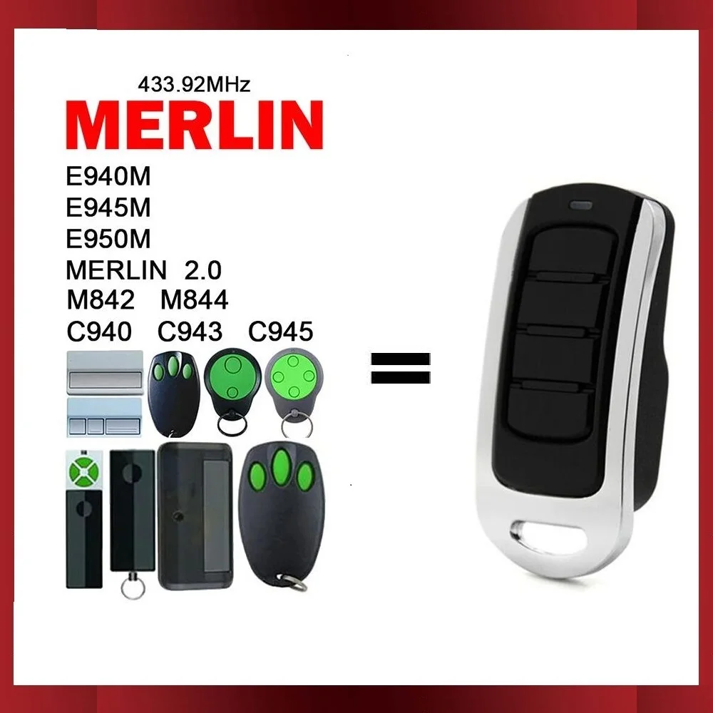 

MERLIN 2.0 Garage Door Remote Control 433.92MHz MERLIN E940M E945M E950M Remote Control Garage Door Opener Command Transmitter