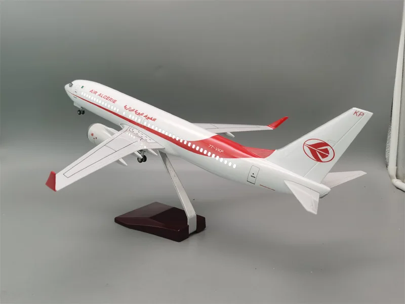 1/85 Scale Plane Model B737-800 Model Air Algerie Airplane 47cm Diecast Resin Aircraft Collection Display Toys Gift