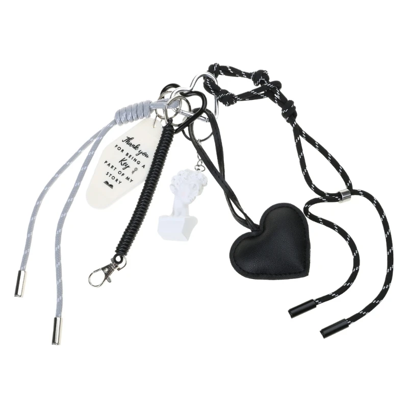 Elegant Statue Keychain Rope Key Holder Unique Sculpture Key Pendant Artistic Keychain Art Bag Charm Suitable for Key