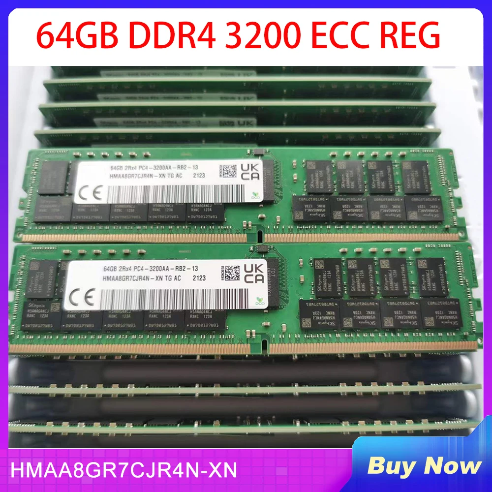 

1 PCS 64G 2RX4 PC4-3200AA-RB2 For SKhynix Server Memory HMAA8GR7CJR4N-XN