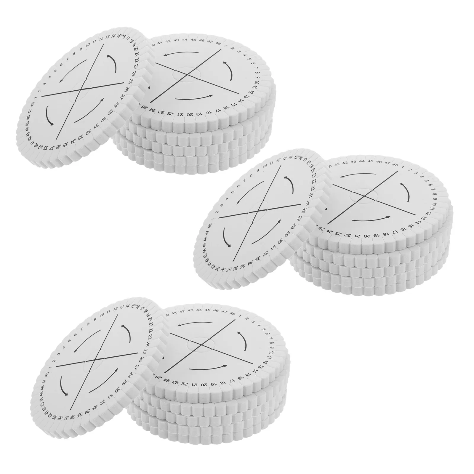 

15pcs Hand Rope Braiding Disk 48 Slot Round Kumihimo Plate Portable Bracelet Weaving Board Diy Cord Weaving Tool Braided Hand