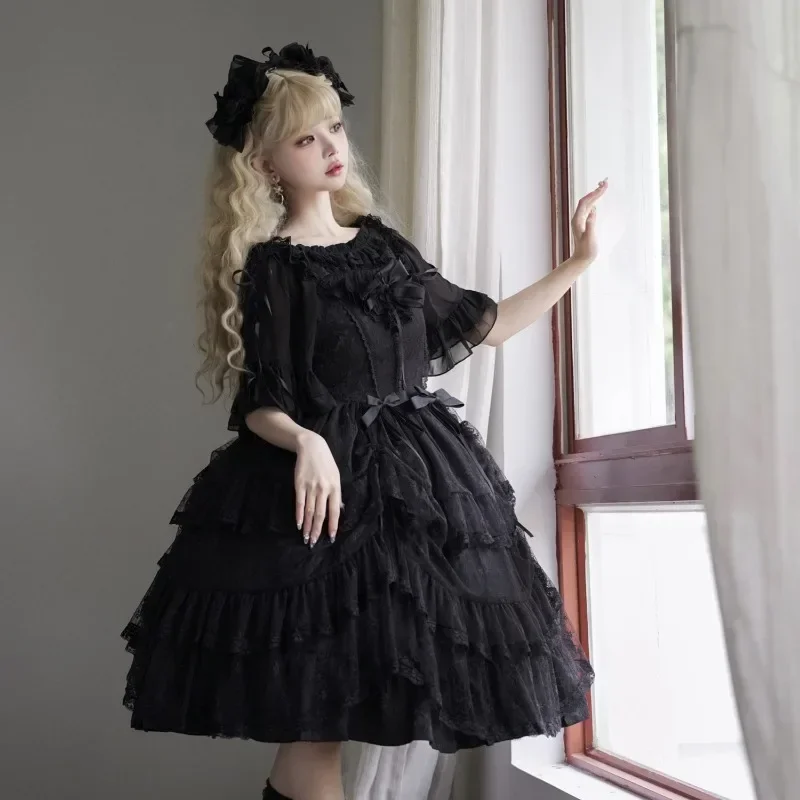 Full Iris Love Lolita Original Elegant Spring and Summer Retro Slimming Jsk Dress Lolita Princess Dress