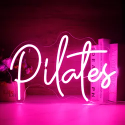 Pilates Neon Sign Custom Handmade Art Neon Light Company LOGO for Wall Decor Personalized LED neon light