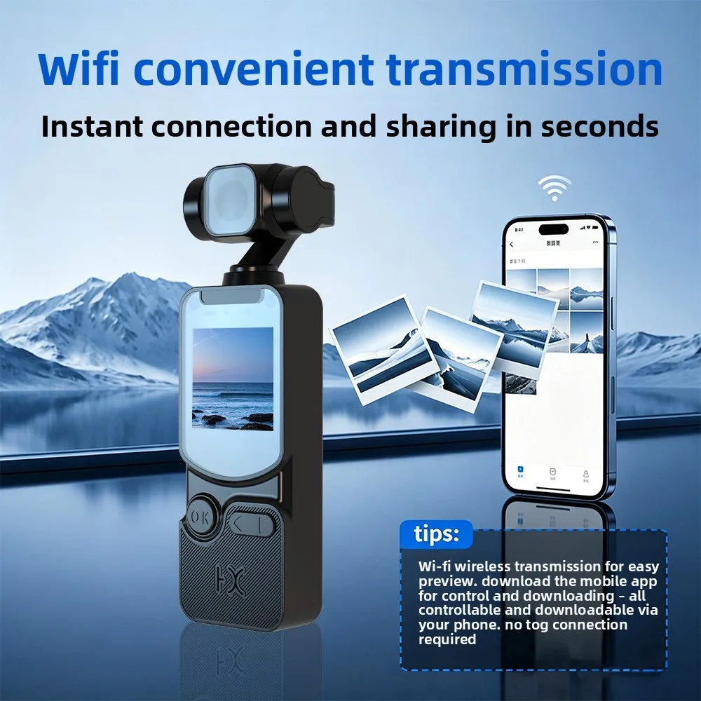Q52KPortable HD 4K Action Camera Manual 90 180 Degree Rotation For YouTube Vlog Video Recording Record Life Handheld Action