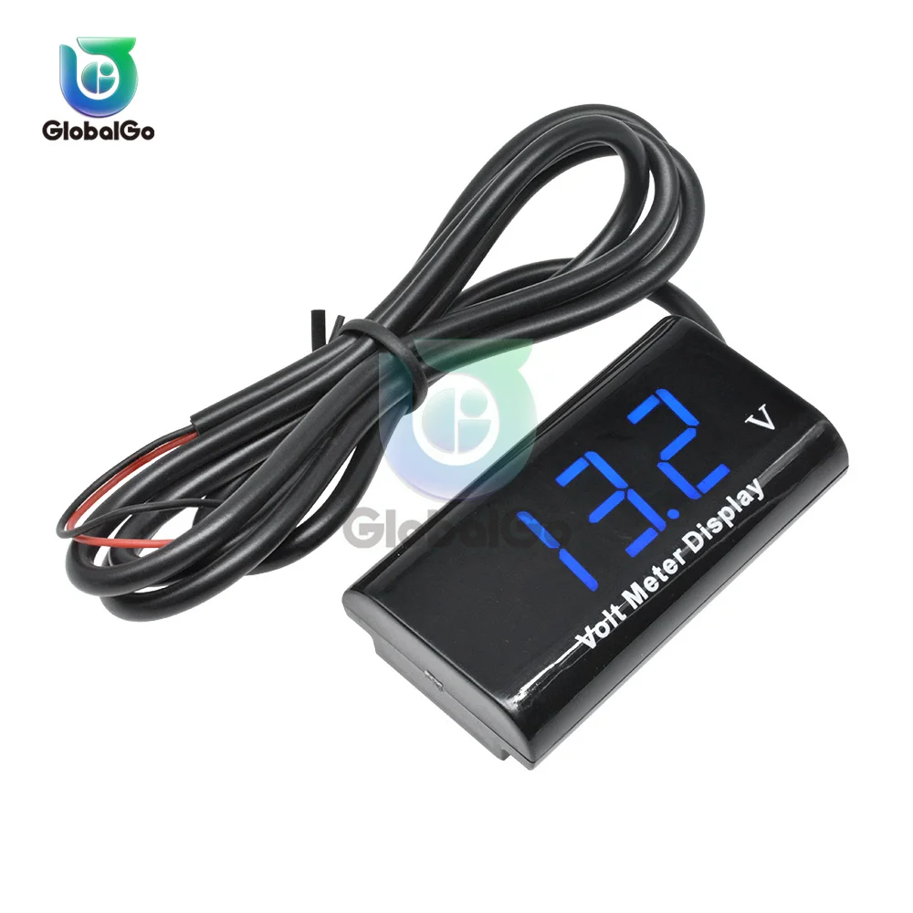 voltimetro digital 12v medidor de tensao do carro volt tester bateria acidificada ao chumbo tester painel monitor detector motocicleta dc 818v 01