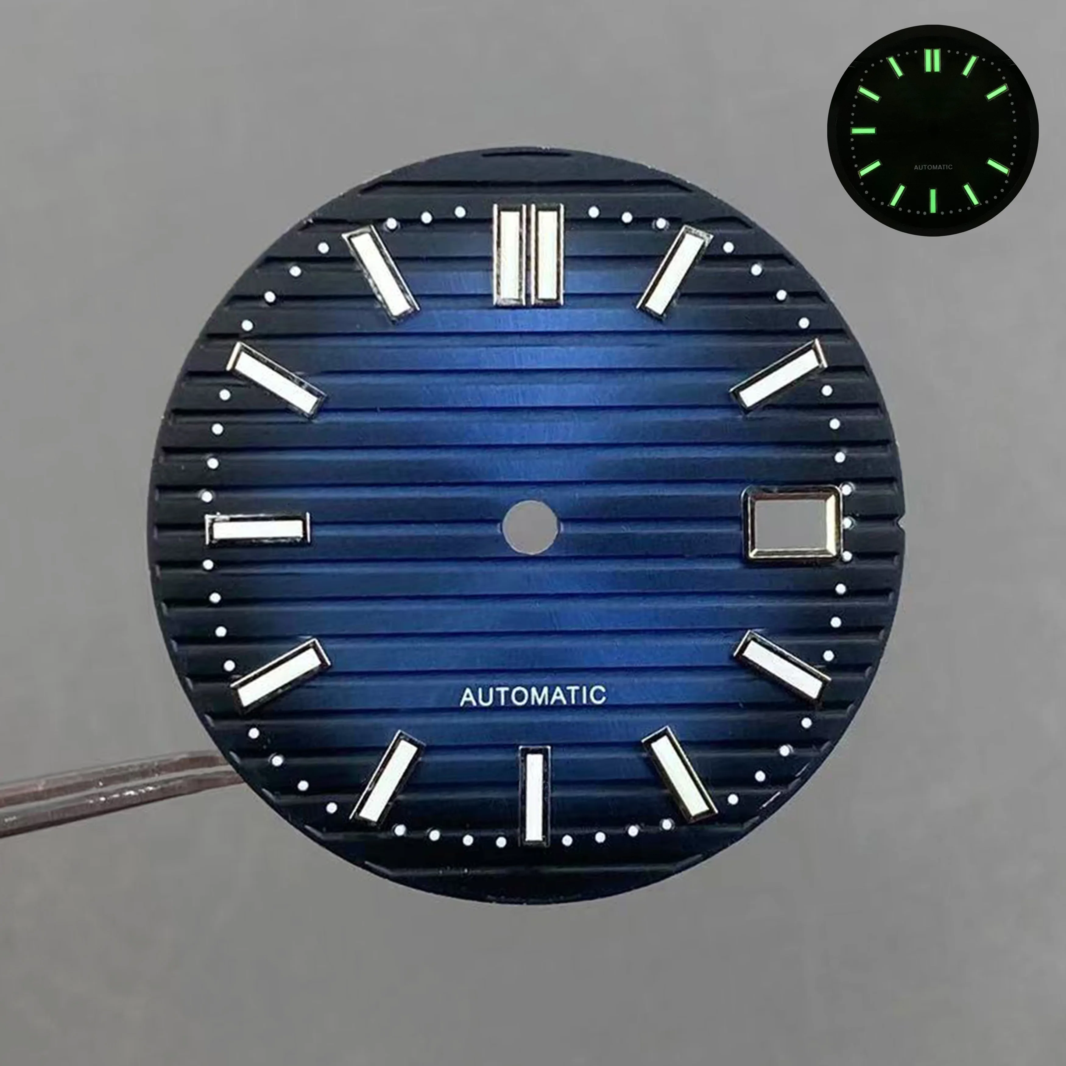 عالية الجودة 30.5 مللي متر NH38 الطلب ل نوتيلوس نمط ساعة الطلب الأخضر مضيئة الهاتفي مناسبة لملحقات الحركة NH35/36/38