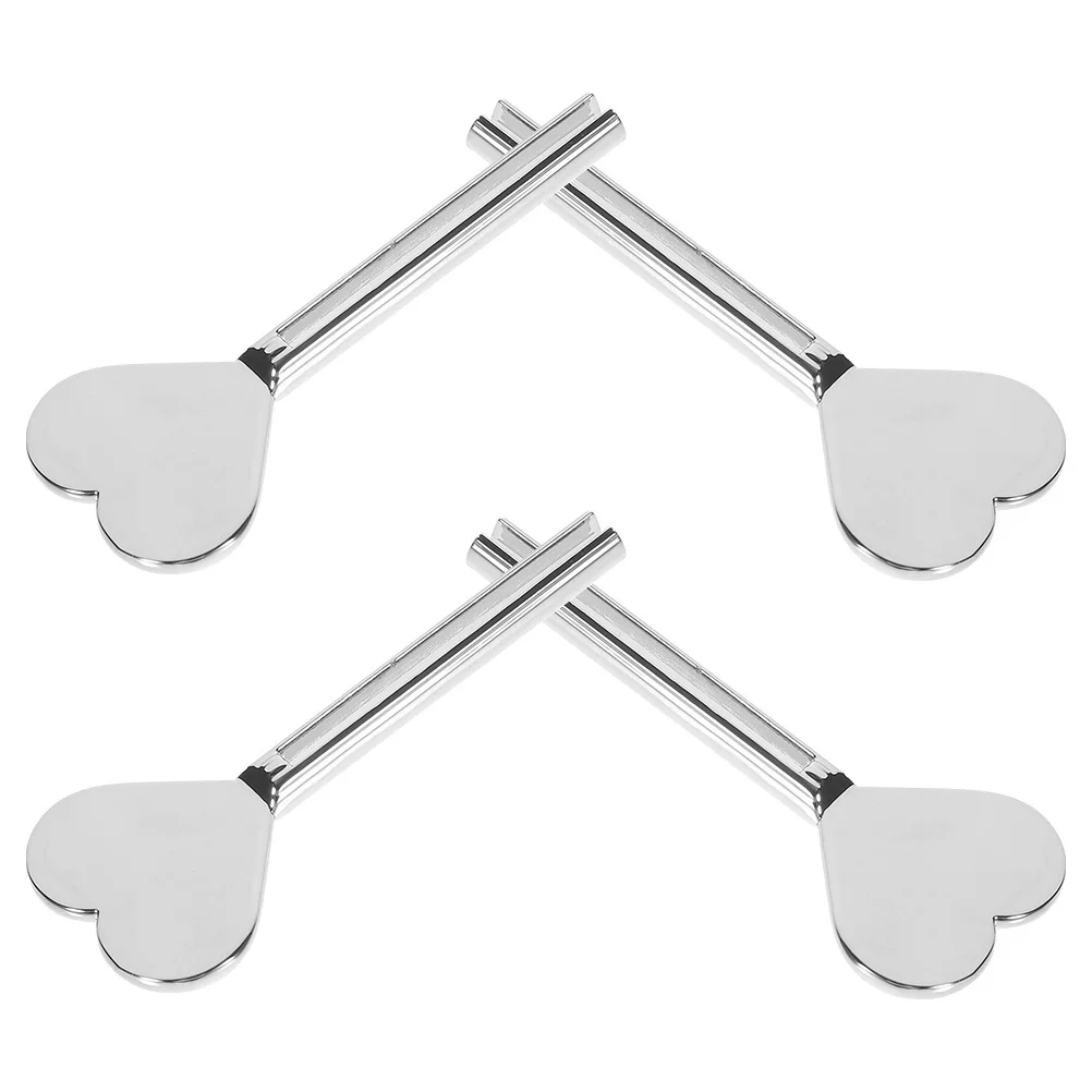 Exprimidores de pasta de dientes, herramienta exprimidora de tubo de Metal de aleación de Zinc para baño, tubo dispensador compacto en forma de corazón para uso doméstico, 4 Uds.