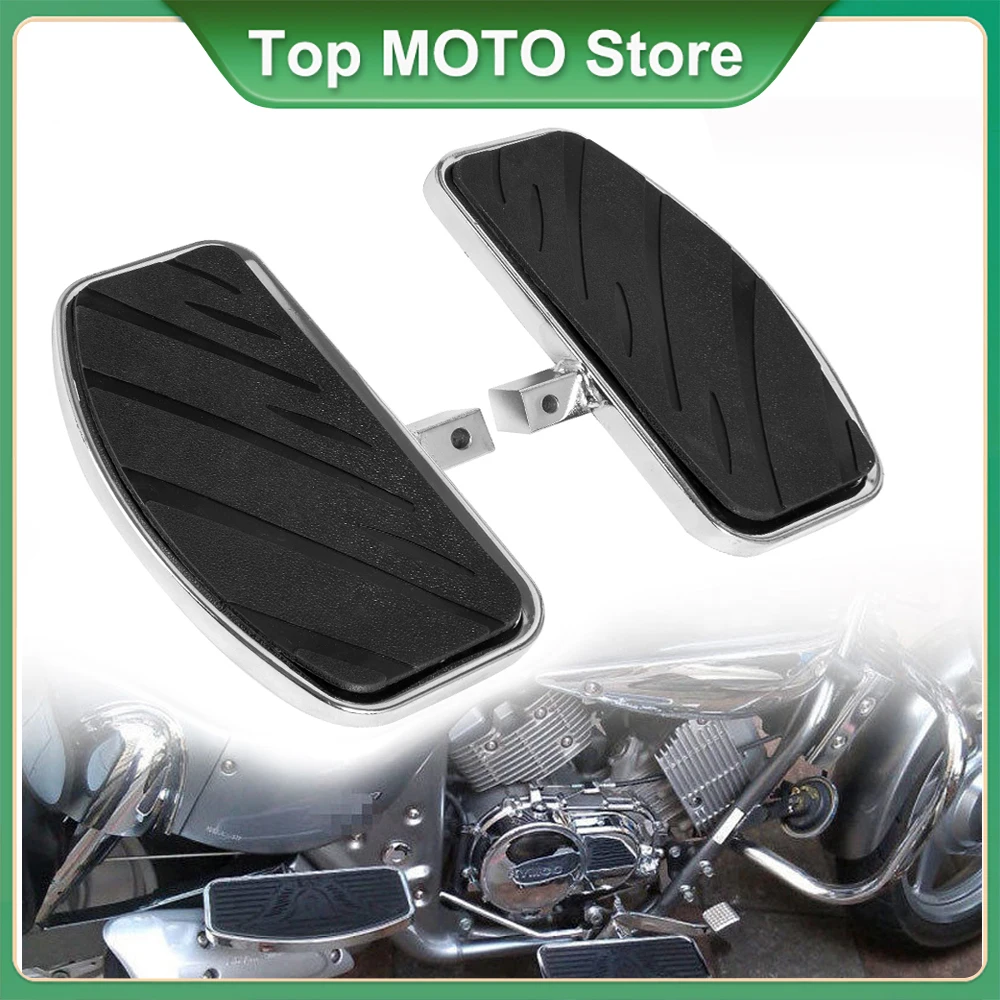 Motorcycle Rider Pad Front Footrest Foot Peg Rear Passenger Footboard For Honda VF250 VF750 /Yamaha XVS 400/650 XV125/250/400