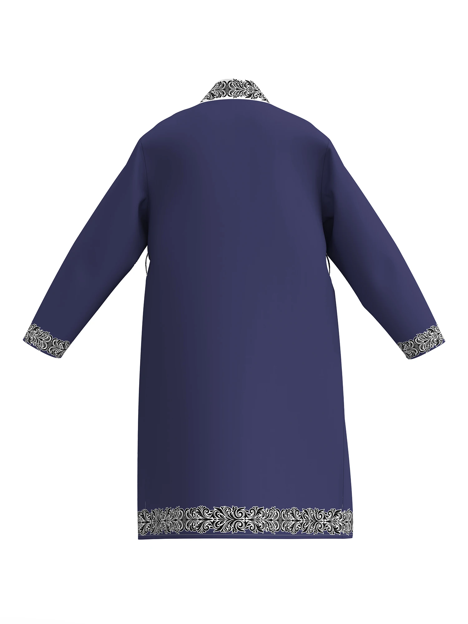 New men's nightgown,skin-friendly bathrobe 3D printed home casual quick-drying non-fading spring and autumn thin style with belt